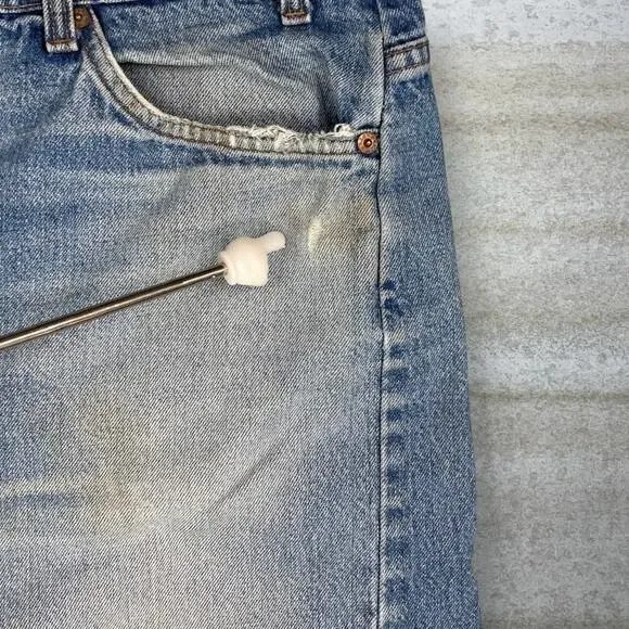 Vintage 90s Levis Jeans 40x30 Regular Straight Leg Fit Medium Wash Orange Tab - Picture 14 of 15